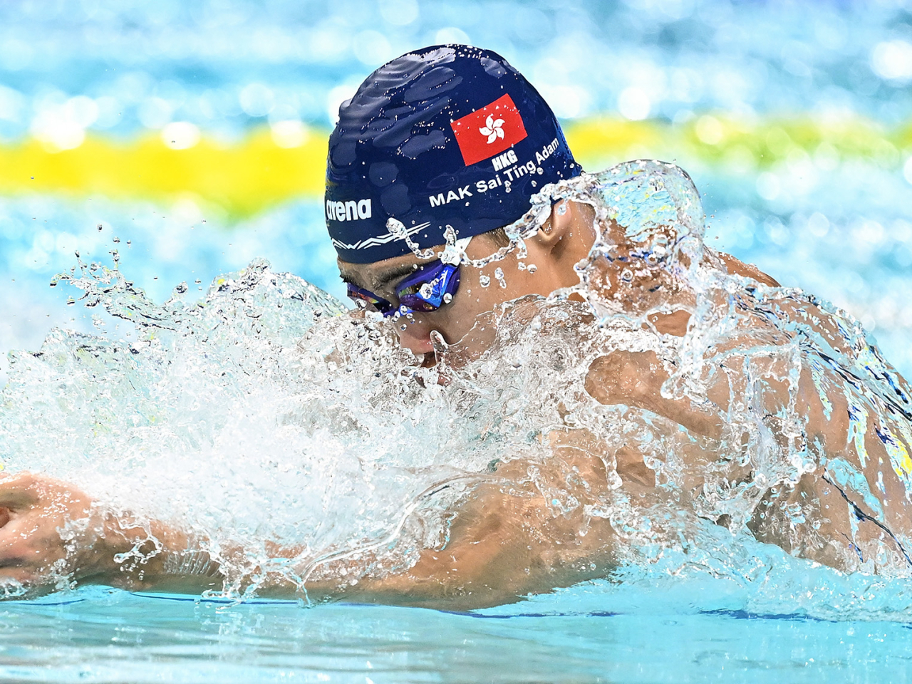 麥世霆游出小組第二的時間2分12秒91，最終在總成績排第四。（新華社）