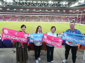 十五運會｜何永賢祝賀港隊男子七欖奪冠