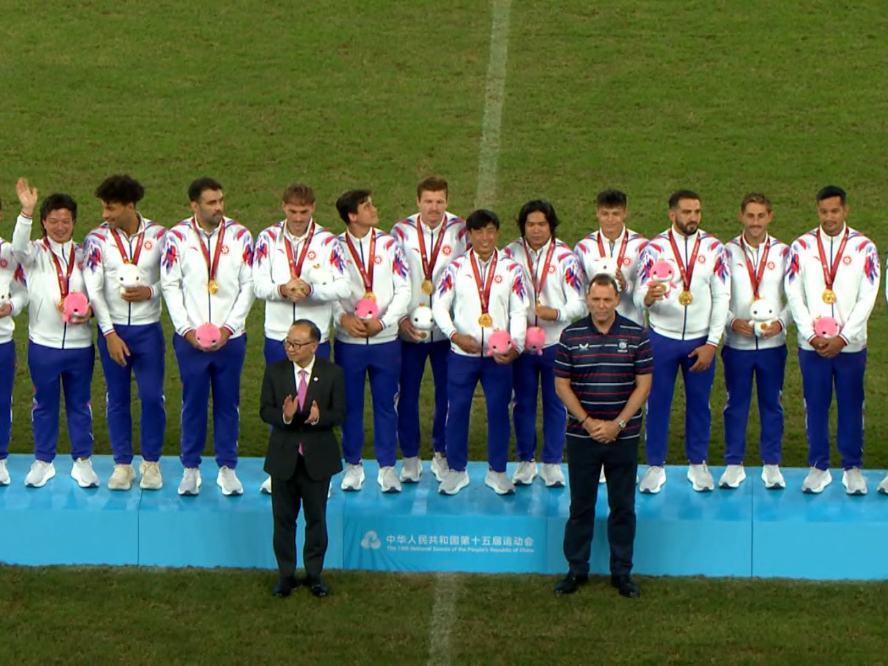 香港男子七人欖球隊在十五運會決賽，以26:19擊敗山東奪得冠軍，在啟德主場館為港隊今屆賽事帶來第四面金牌。