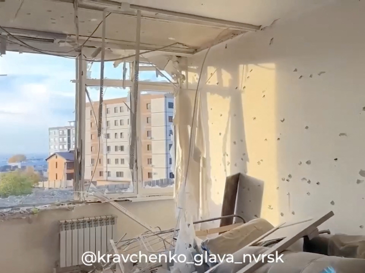 Russian officials said Friday's attack had also damaged apartment buildings. Photo: Reuters