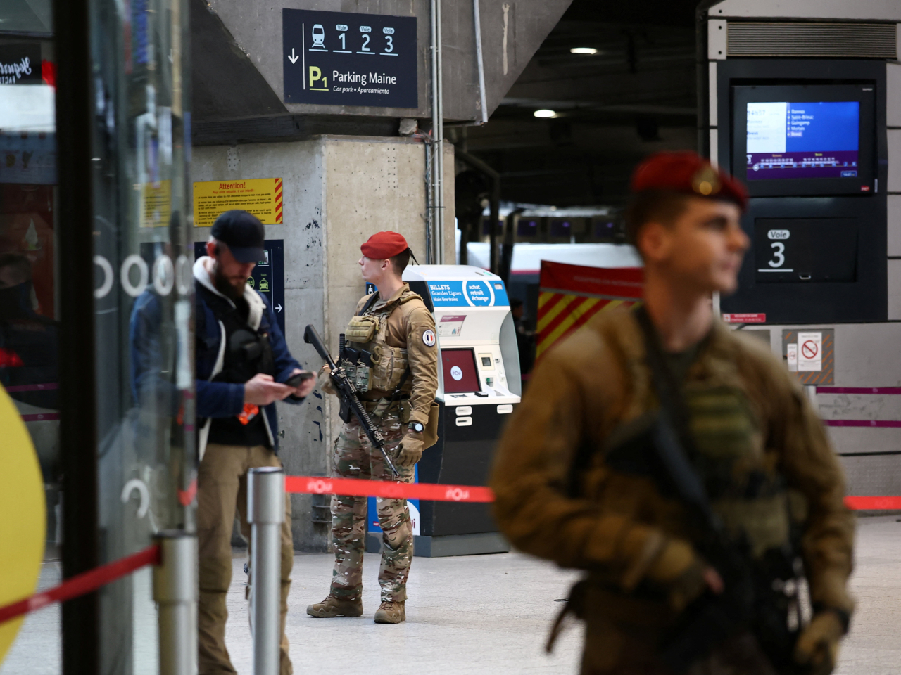 French soldiers were deployed at the scene. Photo: Reuters