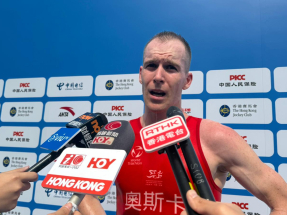 十五運會｜港隊代表奧斯卡於三鐵男子組奪得銅牌