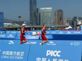 十五運會｜港隊代表奧斯卡於三鐵男子組奪得銅牌