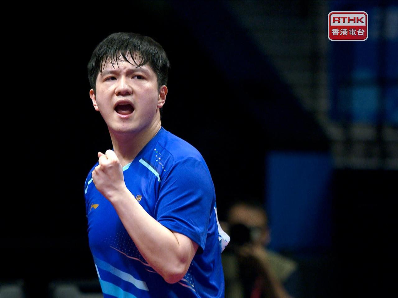 Fan Zhendong beat Wang Chuqin 4-2 in the men's singles table tennis event. Photo: RTHK