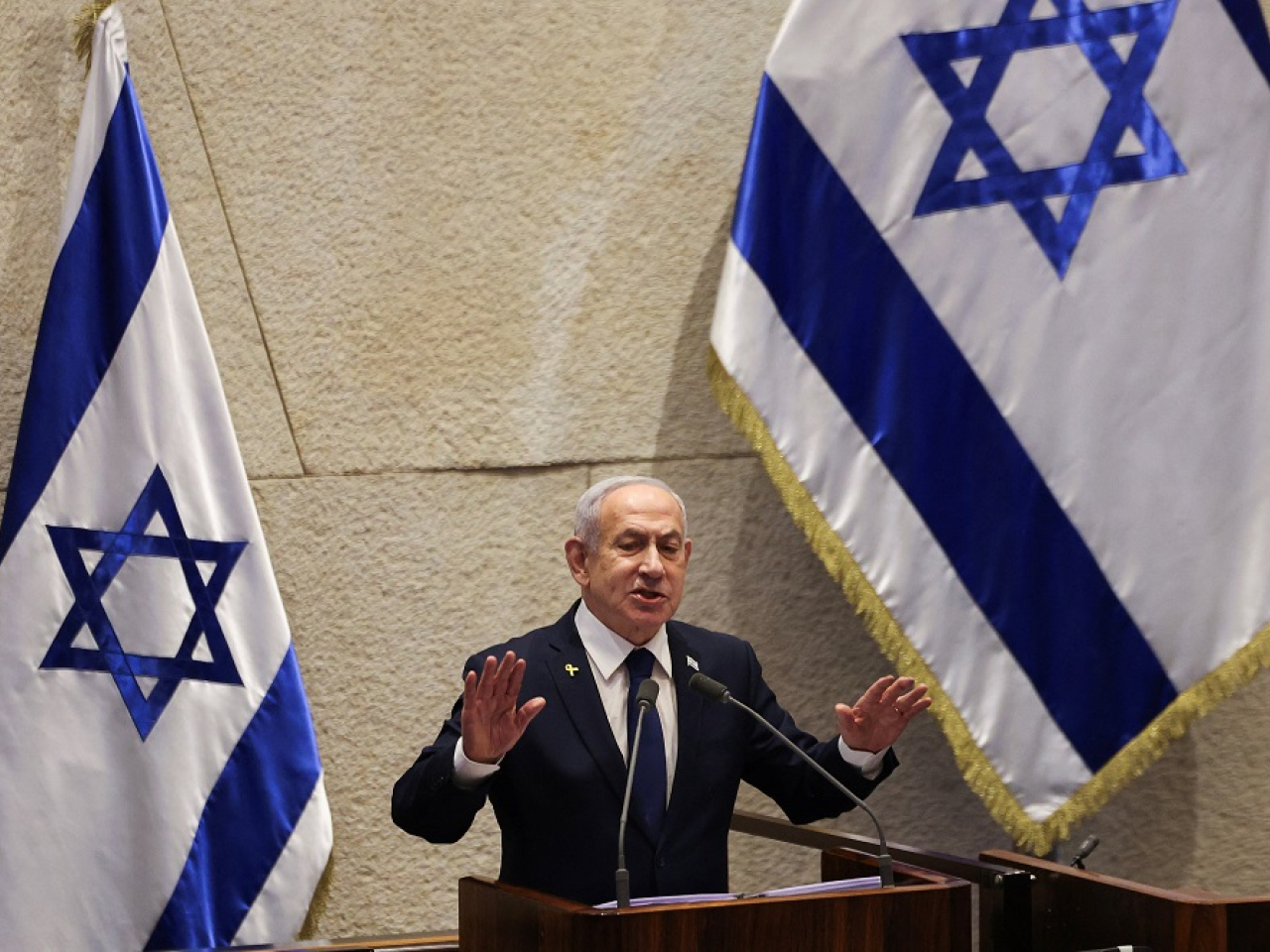 Israeli Prime Minister Benjamin Netanyahu tells a cabinet meeting their opposition to a Palestinian state "has not changed one bit." File photo: Reuters