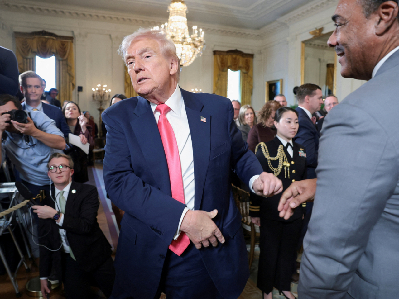 國土安全部稱作為特朗普（圖）打擊非法移民行動的一部分，聯邦人員已進駐夏洛特。（路透社資料圖片）