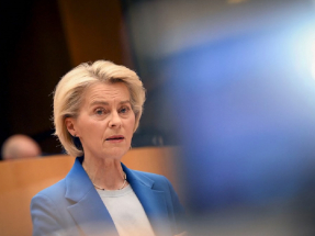 馮德萊恩日前表示利用俄羅斯被凍結資產為援助烏克蘭的貸款融資是最有效的方式。（法新社資料圖片）