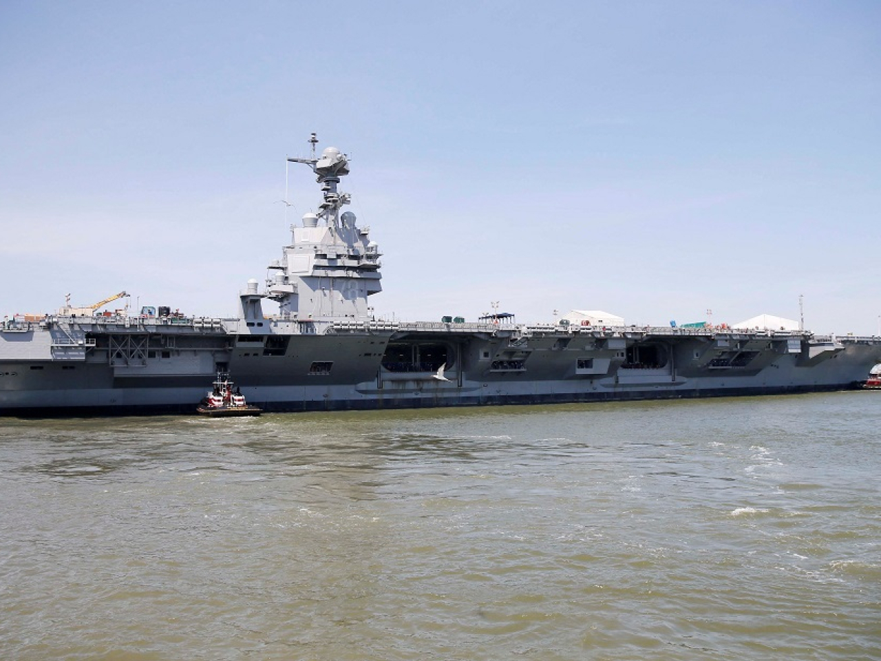 The USS Gerald R Ford Carrier Strike Group also includes two guided-missile destroyers and other support vessels and aircraft. Photo: Reuters