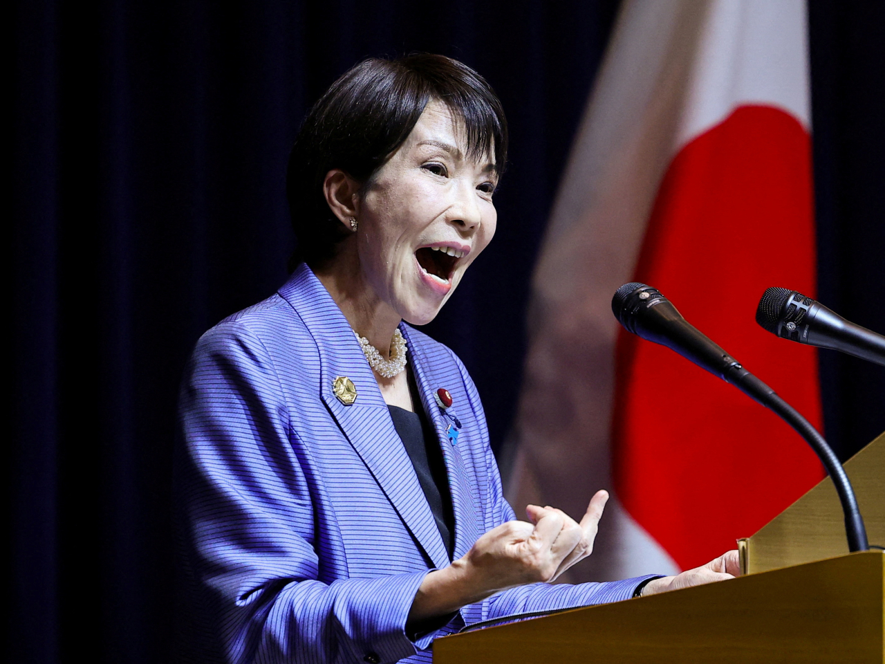 高市早苗日前在國會發表涉台言論。（路透社資料圖片）