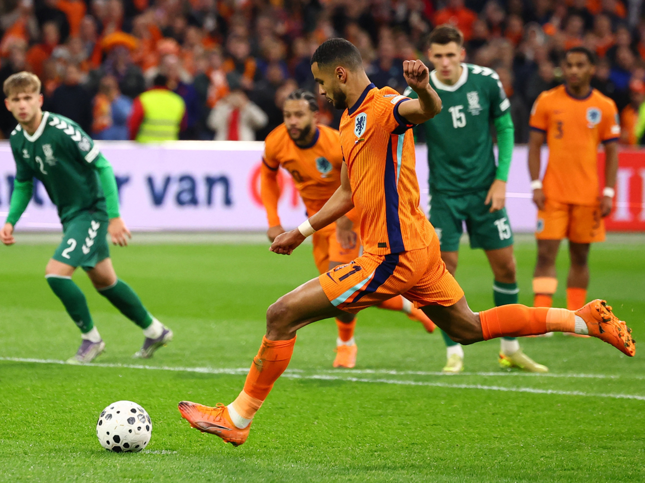 Cody Gakpo struck from the penalty spot to lead a second-half charge for the Netherlands. Photo: Reuters