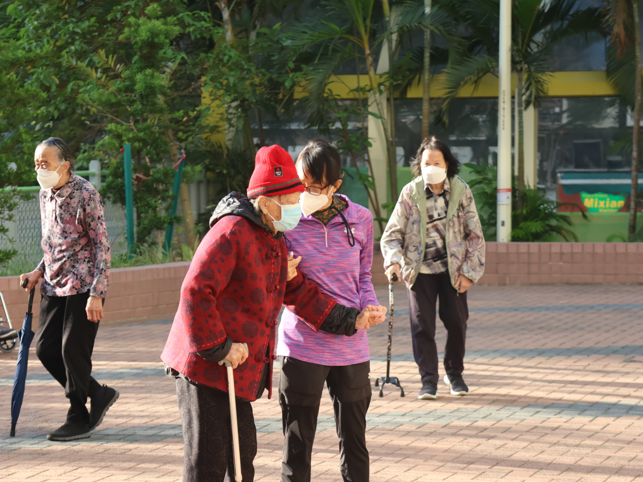 The elderly are urged to stay warm and exercise regularly, either indoors or out. File photo: RTHK