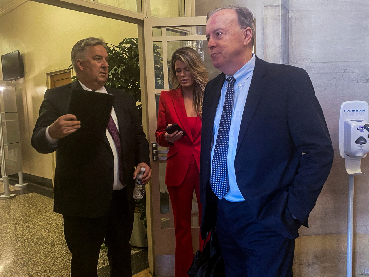 Lindsey Halligan, pictured representing Donald Trump in 2023 during his classified documents case, prosecuted James Comey soon after being appointed as US attorney for Virgina. File photo: Reuters