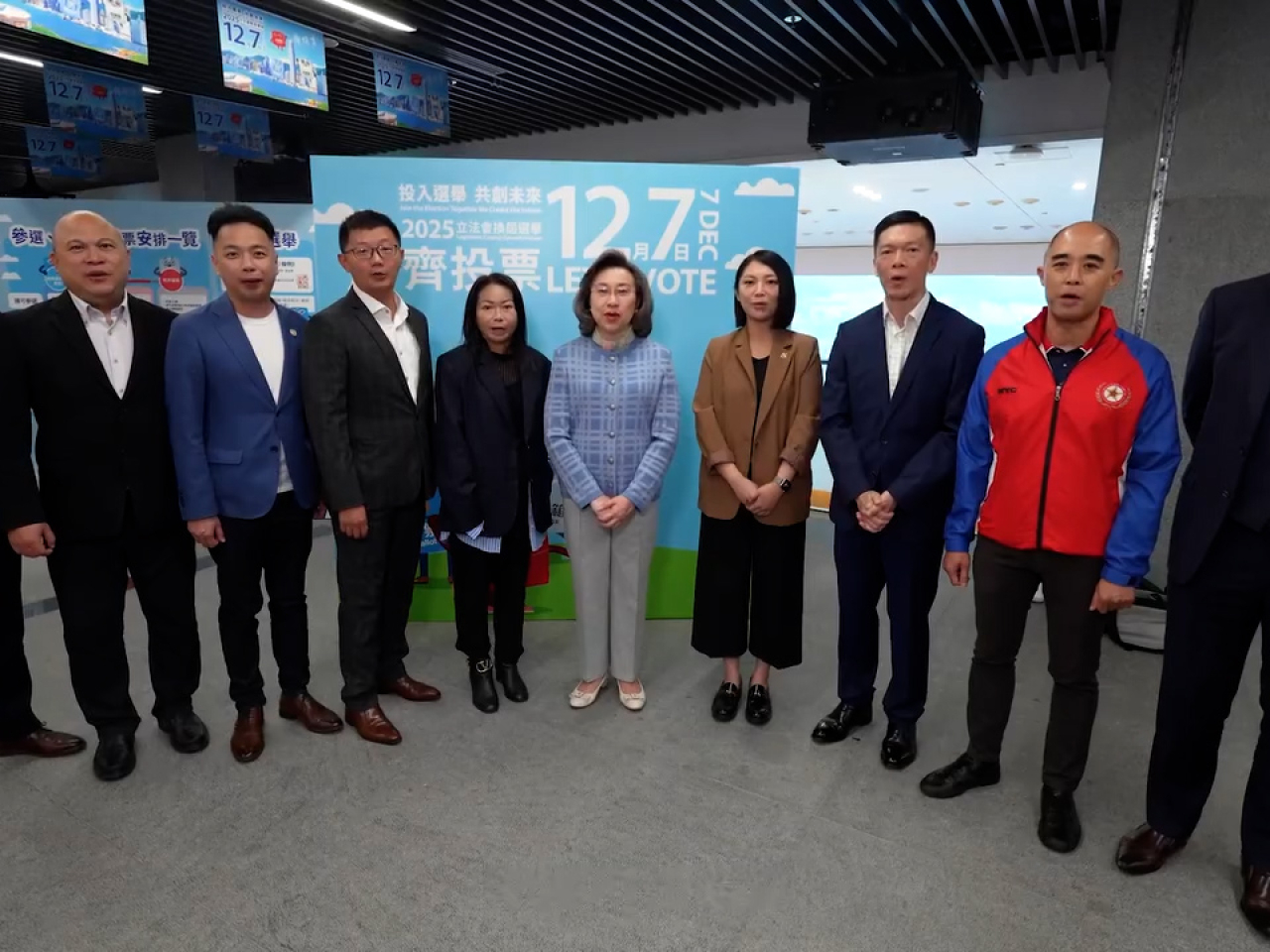 楊何蓓茵說公務員團結一致，上下一心，支持立法會選舉。（楊何蓓茵社交網頁）