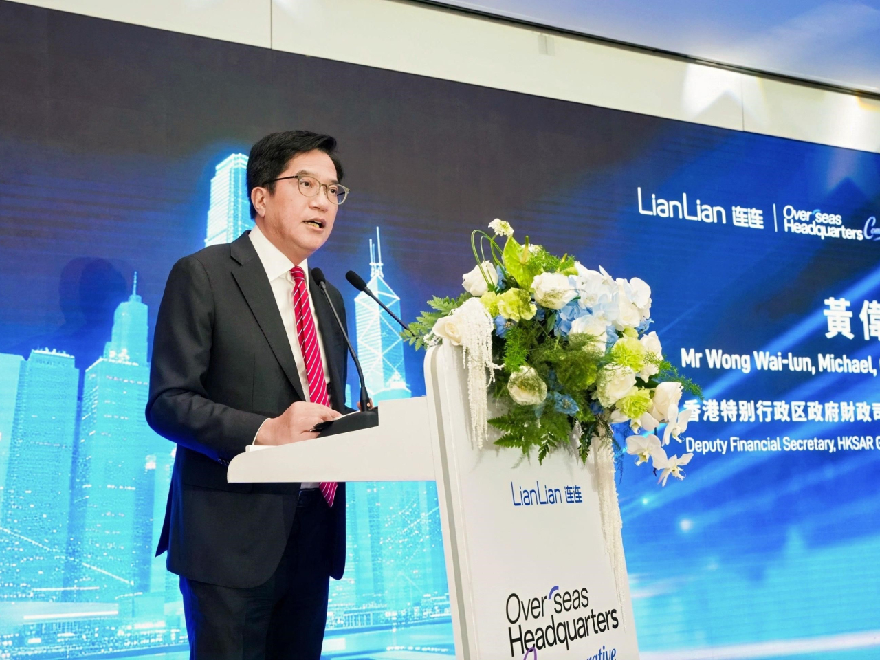 黃偉綸表示，本港目前有約1200家金融科技公司，較去年增長10%。（政府新聞處圖片）