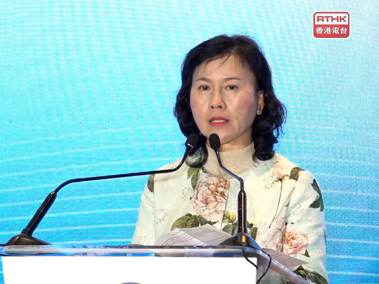 Transport chief Mable Chan said that the SAR government is actively building a global "partner port" network so as to enhance the city's status as a premier global shipping centre. Photo: RTHK