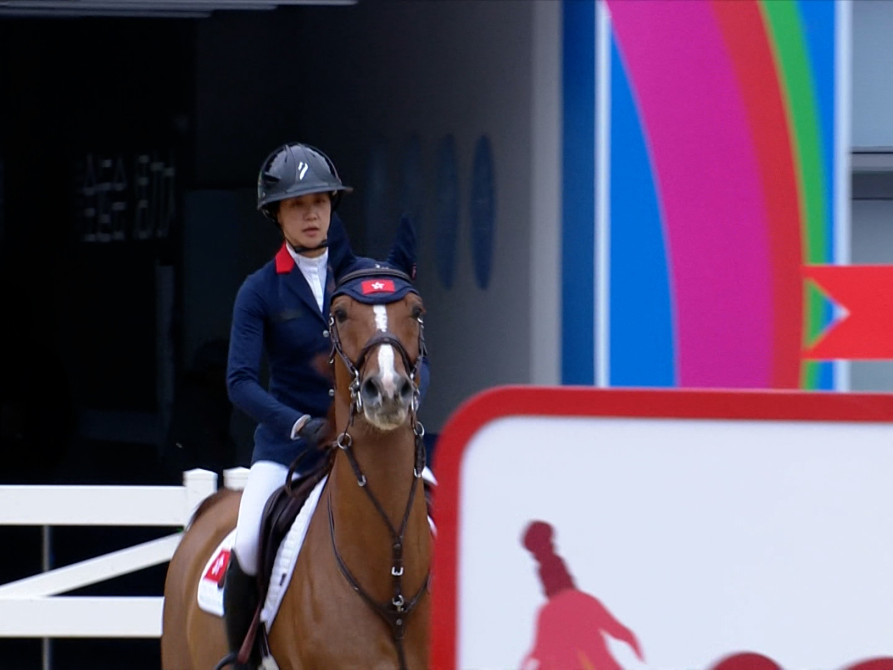 馬術場地障礙個人賽，賴楨敏得第五名。