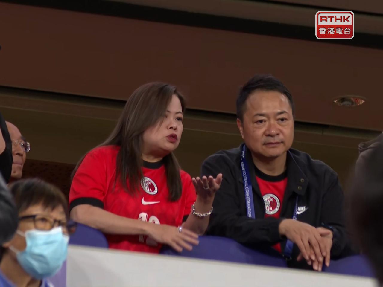 羅淑佩昨日到場撐港隊。（港台圖片）