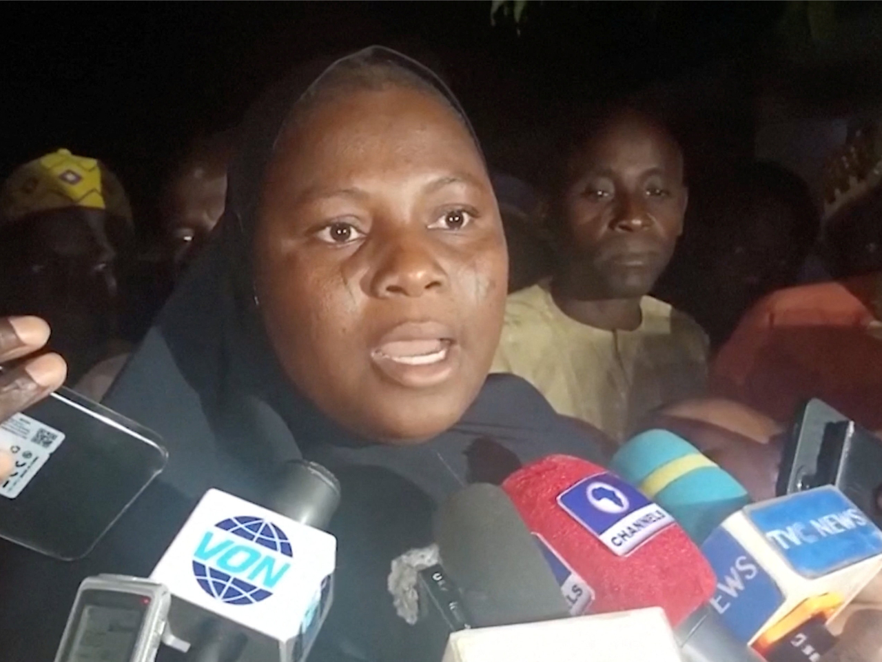Amina Hassan is the wife of the vice principal of the Kebbi state government girls' boarding school whom the gunmen killed before abducting 25 female students on November 17. Photo: Africa Independent Television via Reuters