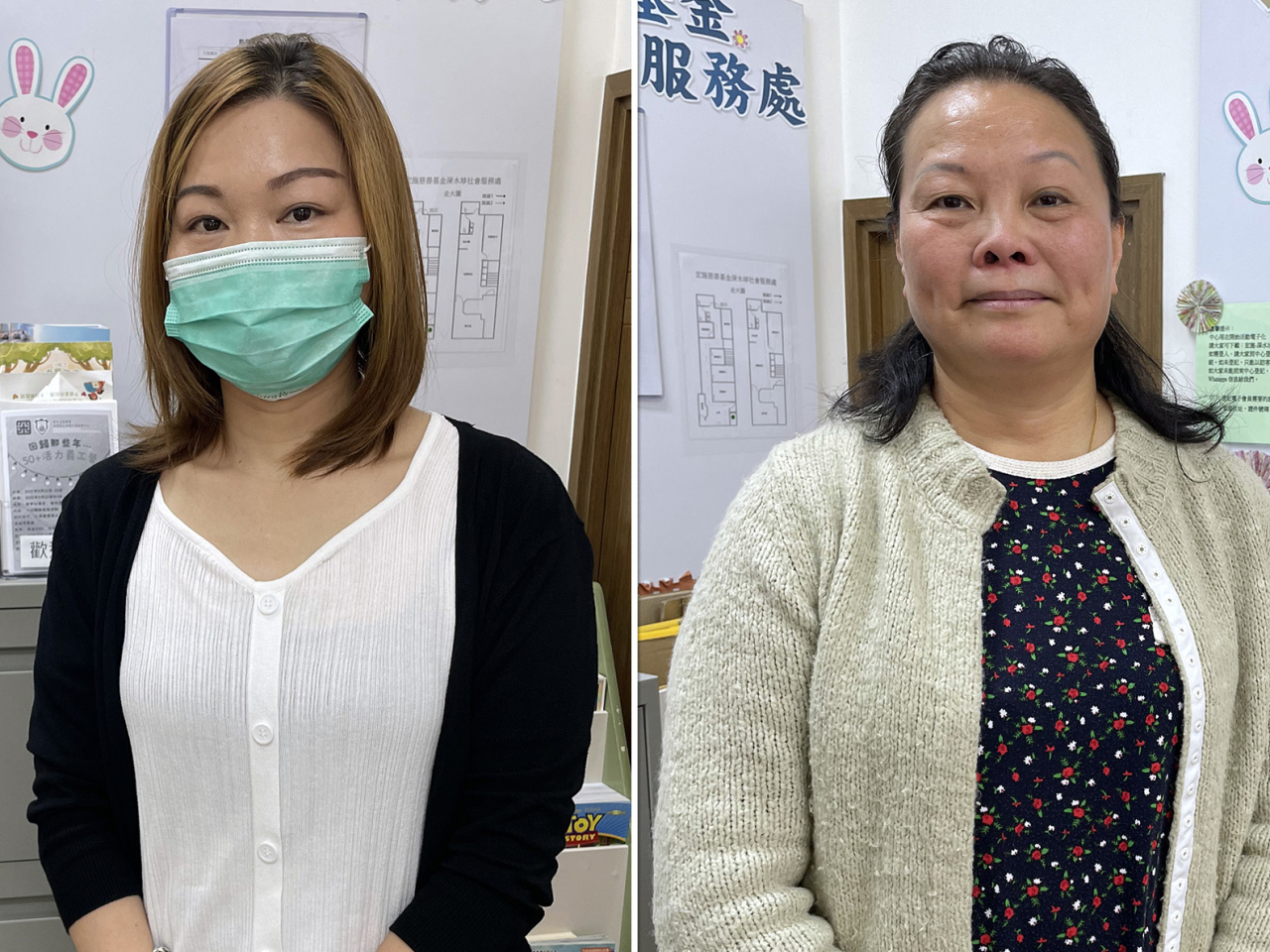 龐寶艷（左）取得「奮進天使優異獎」；梁士紳（右）獲得「正能量天使大獎」。（黃凱宜攝）