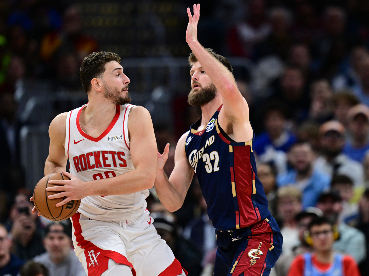 Houston's Alperen Şengün recorded a double-double to power the Rockets over Cleveland on the road. Photo: Reuters