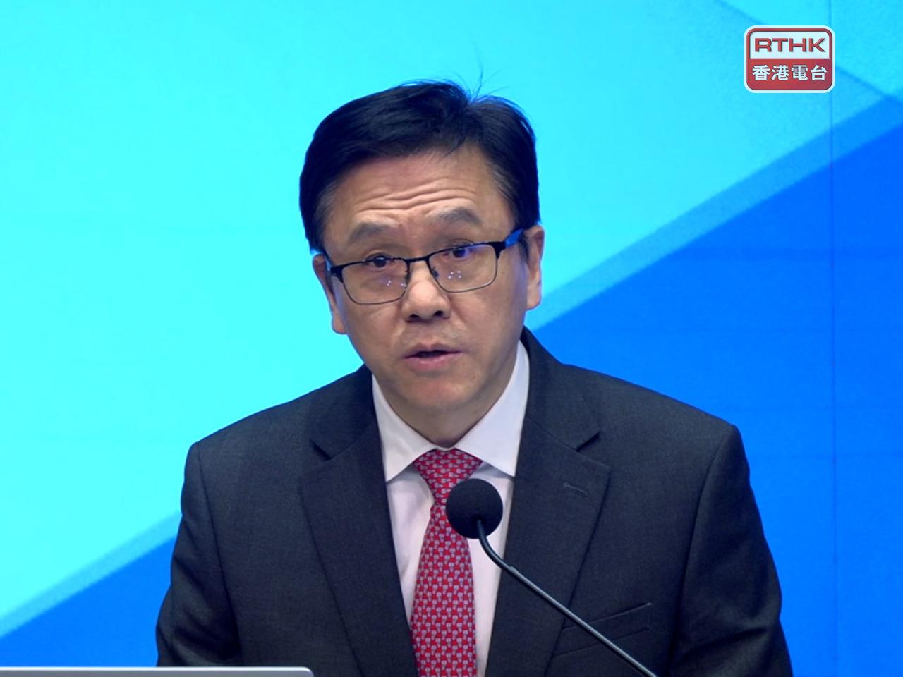 孫東介紹《新田科技城創科產業發展規劃概念綱要》內容。（梁禎祥攝）