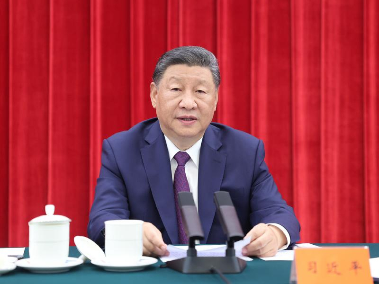 中共中央總書記、國家主席、中央軍委主席習近平在座談會發表講話。（資料圖片）