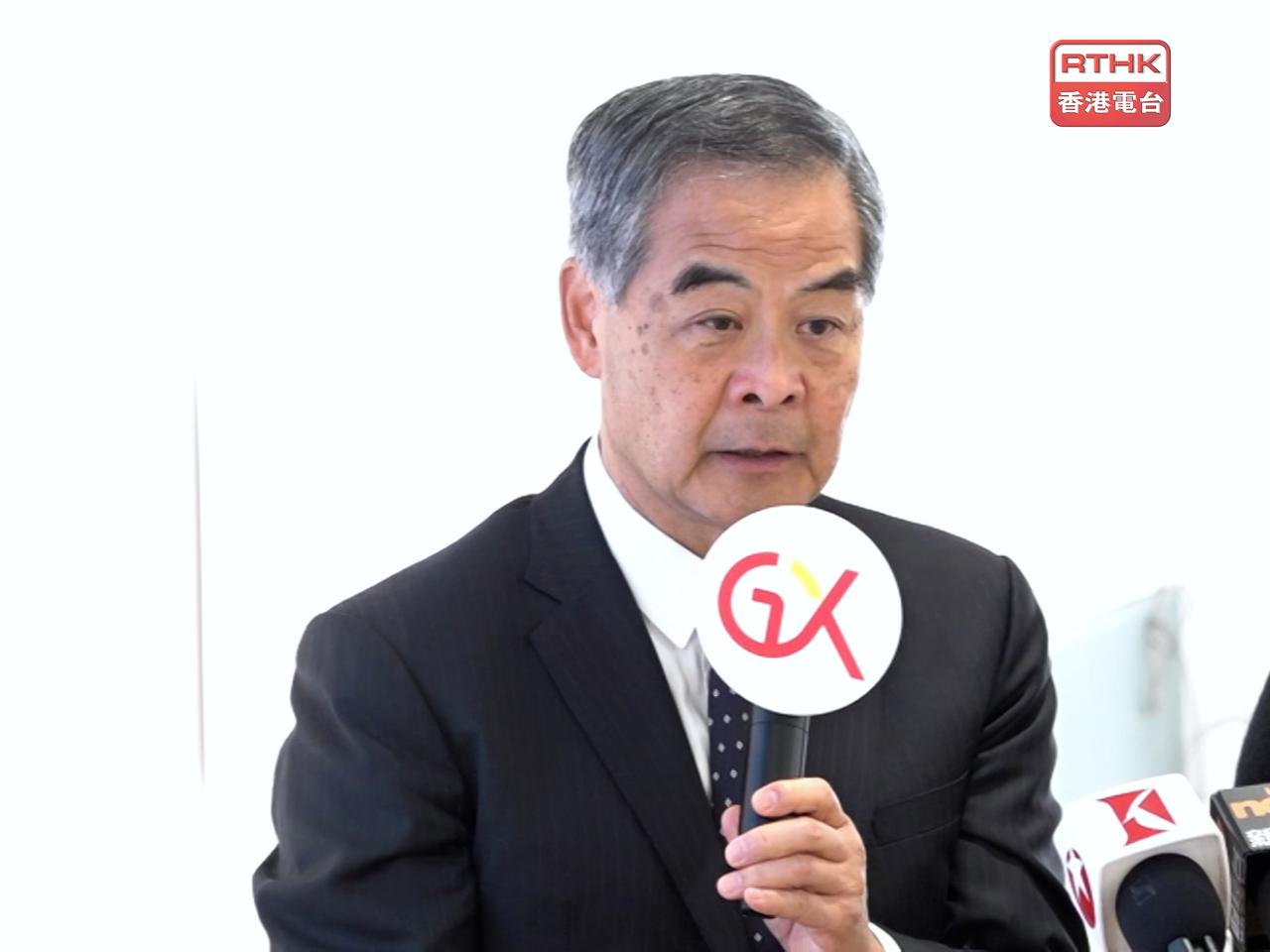 梁振英說基金會進駐醫院道4號的最大裨益，是與社區有更多接觸。（葉燿坤攝）