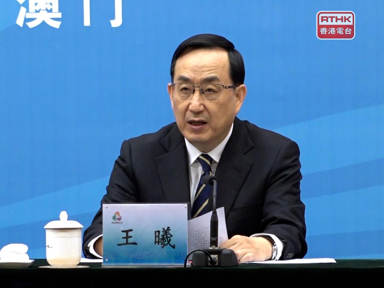 王曦說閉幕式主題為「星辰大海」，觀眾將面朝大海，縱覽城市夜景。（陳韋丞攝）