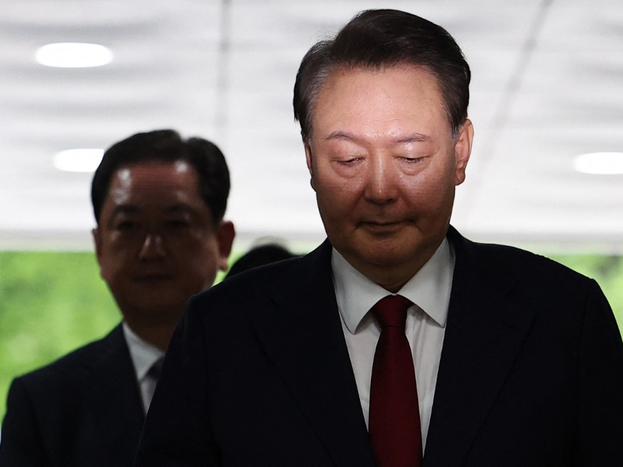 Yoon Suk-yeol is said to have tried to alter an investigation report on the death of a marine who died during a search-and-rescue operation for flood victims in 2023. File photo: AFP
