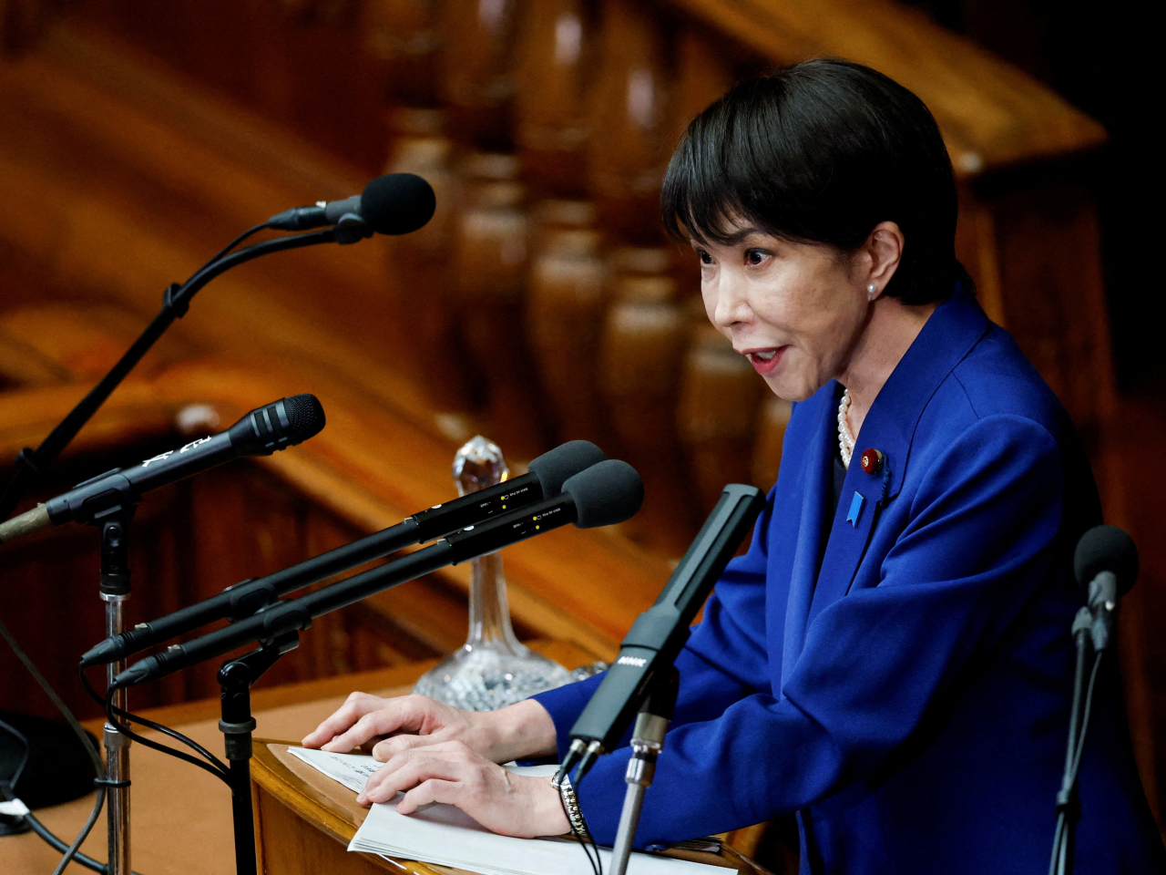 Japan's Prime Minister Sanae Takaichi says the new fiscal package will deliver results for Japan. File photo: Reuters