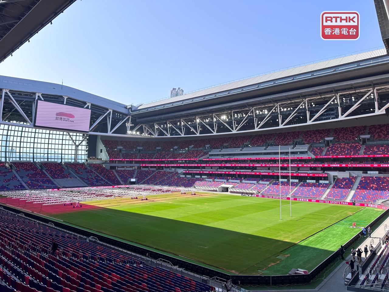 Hong Kong's National Games Coordination Office head Yeung Tak-keung praised the new Kai Tak Sports Park. File photo: RTHK