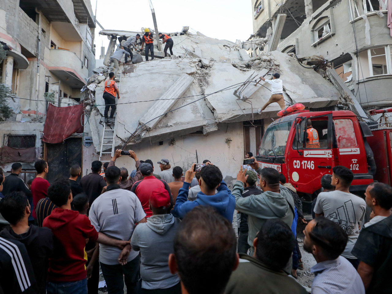 以軍星期六再對加沙多個地區發動空襲和砲擊。（路透社）