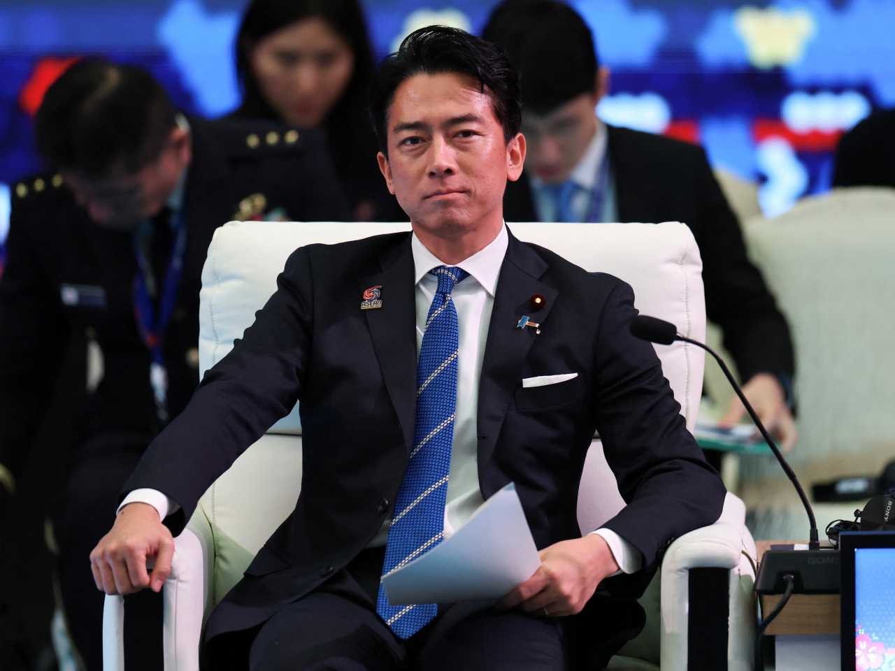 小泉進次郎說，鑒於日本周邊安全保障環境日益嚴峻，加強包括南西諸島在內的防衛力量是很重要。(路透社資料圖片)