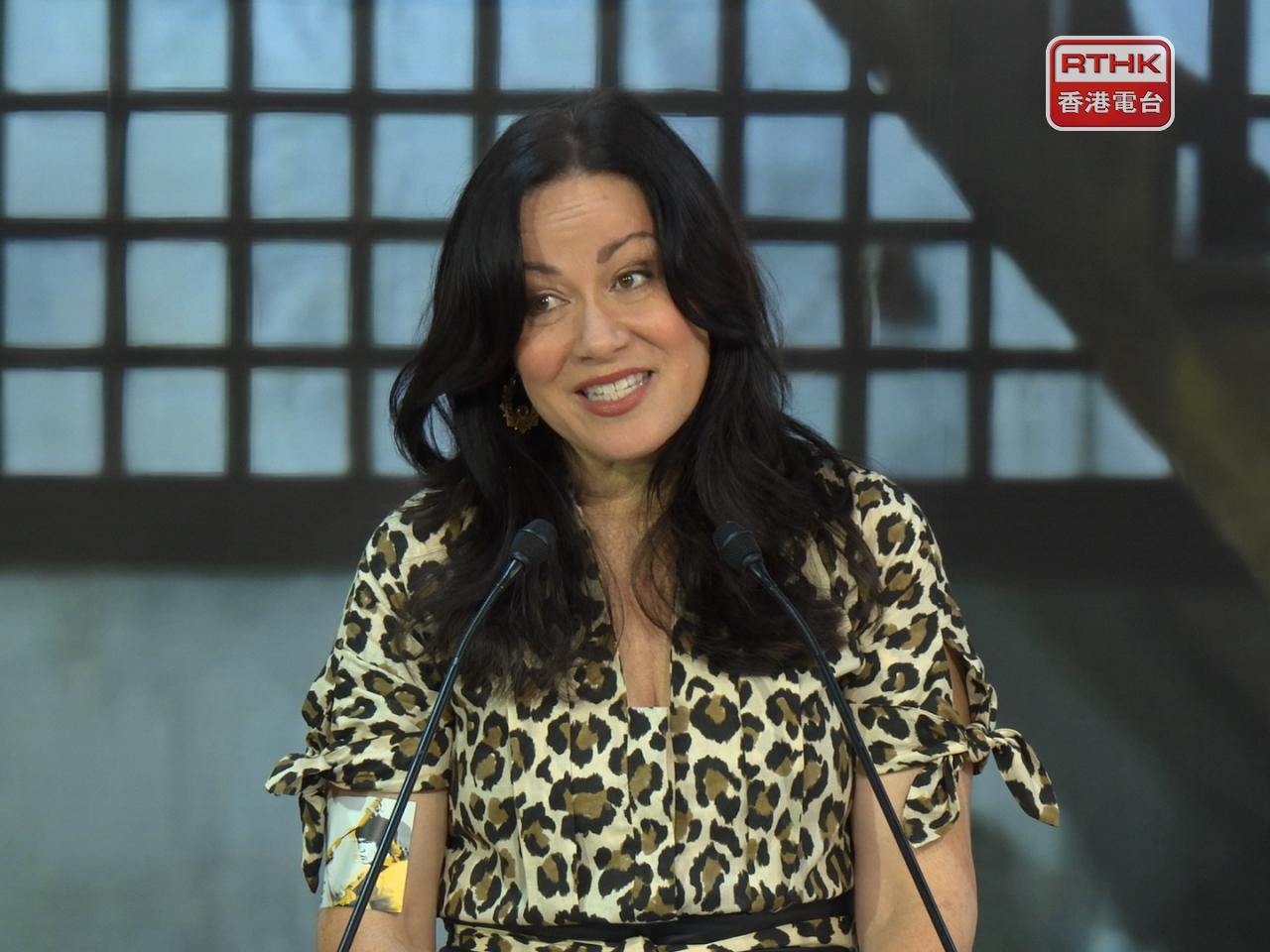 李小龍女兒李香凝在開幕禮表示，回到香港感覺像回家一樣。(鍾家銘攝)