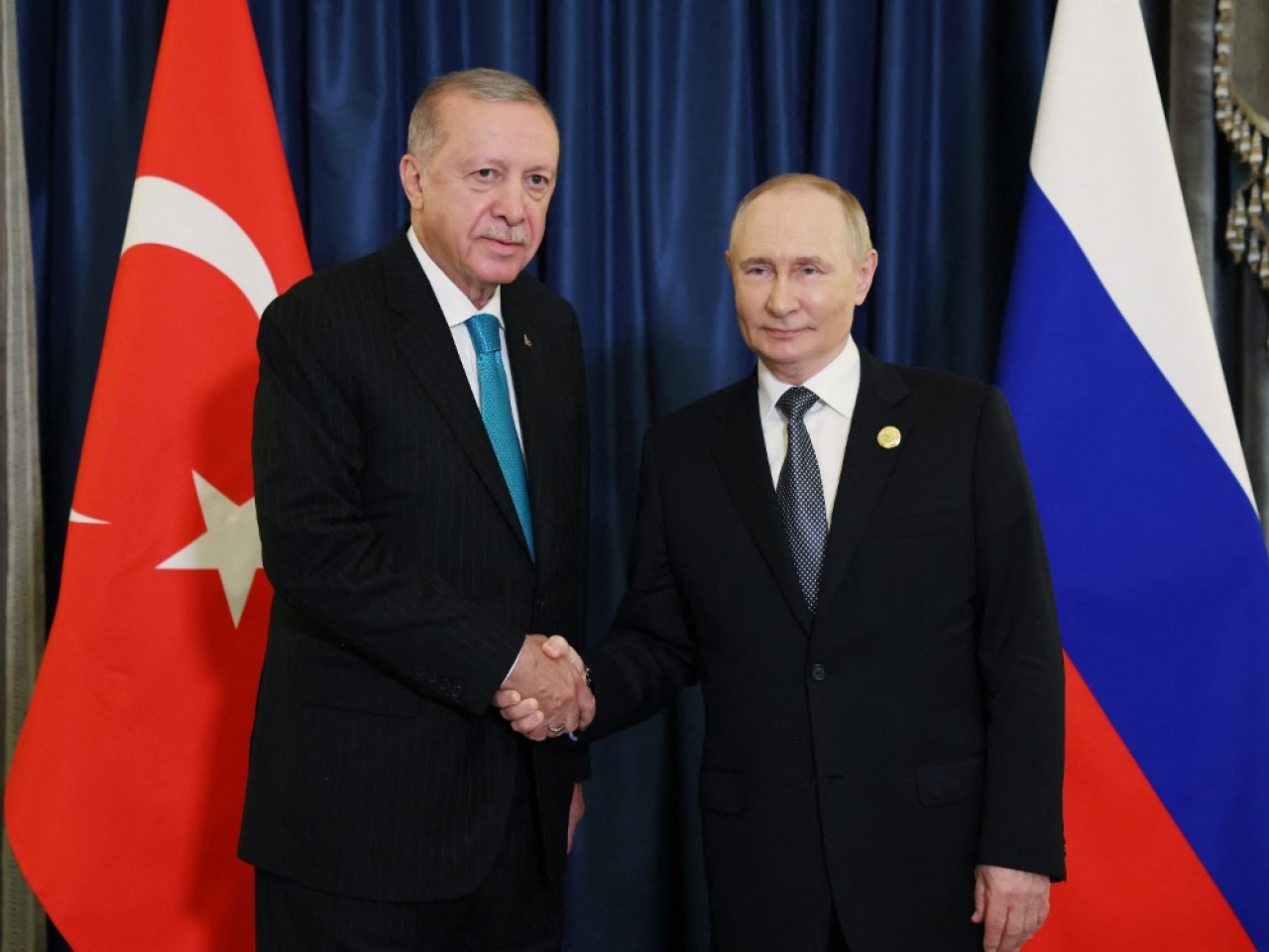 埃爾多安與普京今年9月曾在天津會面。（法新社資料圖片）