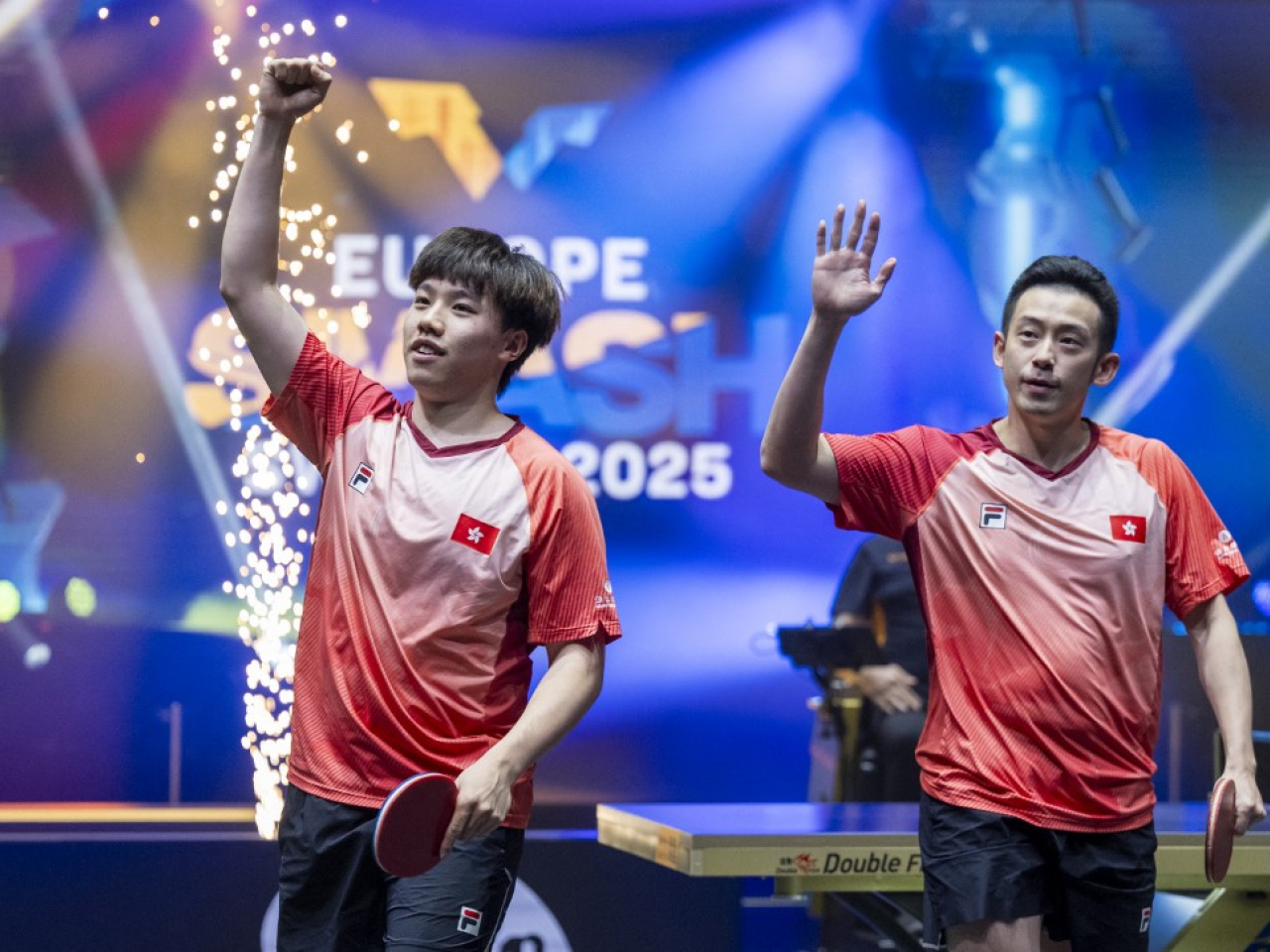 The most recent triumph of Wong Chun-ting, right, and Baldwin Chan came in August at the Europe Smash in Sweden. File photo: AFP