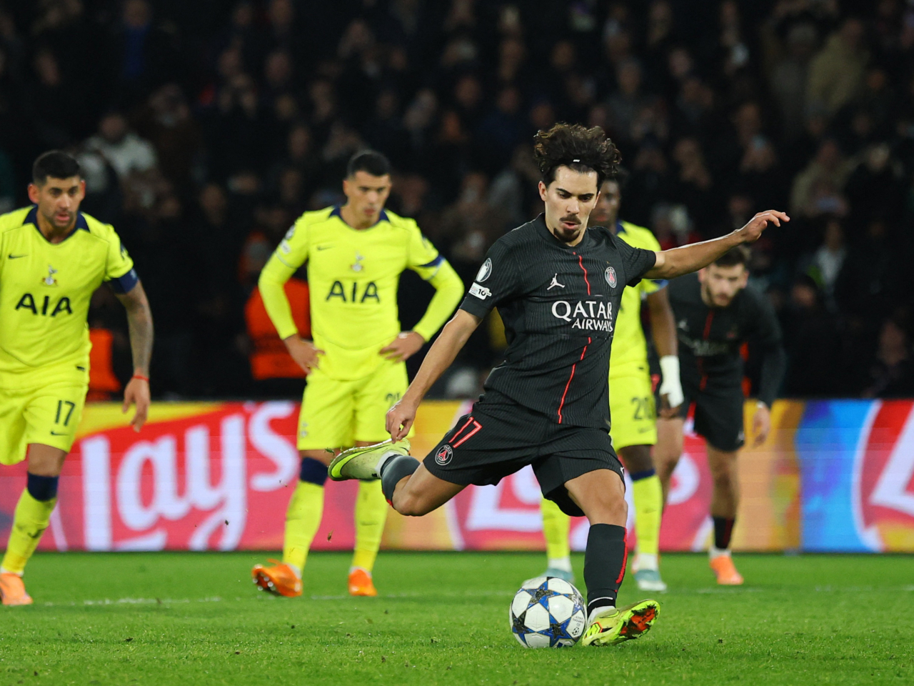 Holders Paris Saint-Germain were gifted a hat-trick from Vitinha in their 5-3 triumph over Tottenham Hotspur. Photo: Reuters
