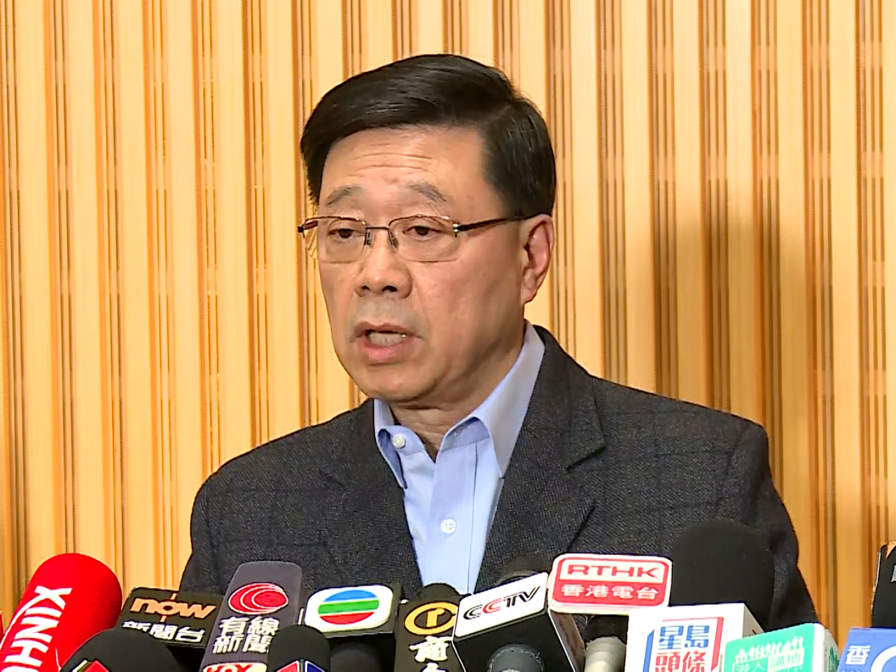Chief Executive John Lee says the government will take in donations from members of the public via Bank of China (Hong Kong) accounts. Photo: RTHK