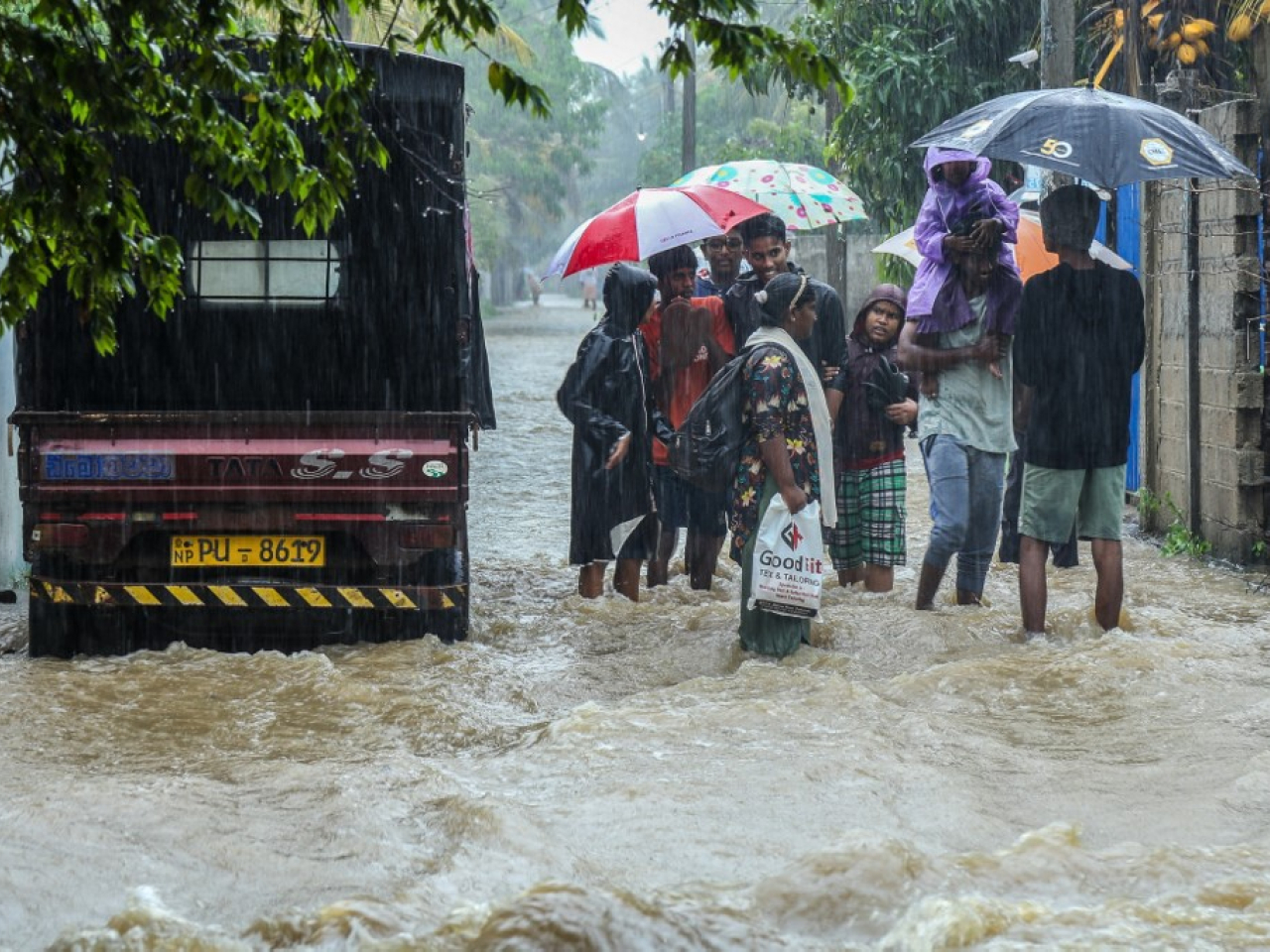 The severe weather has affected about 5,000 families, according to the Sri Lankan government's disaster management centre. Photo: AFP