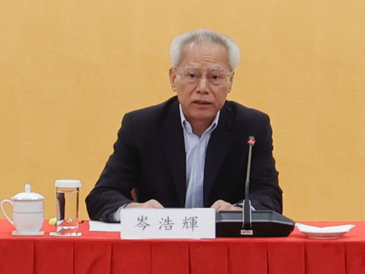 岑浩輝呼籲澳門各界積極行動，通過各種方式援助香港特區。(港台圖片)