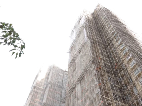 宏福苑五級火｜屋宇署分批巡查外牆大維修並有搭建棚架保護網樓宇