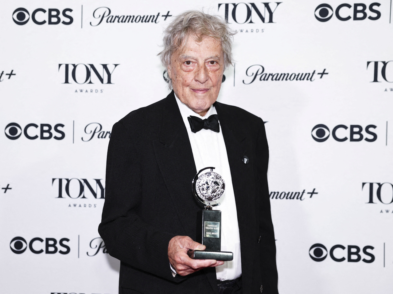 Tom Stoppard with Tony award for his final stage play “Leopoldstadt”– created based on his own family's experience in the Holocaust. File photo: Reuters