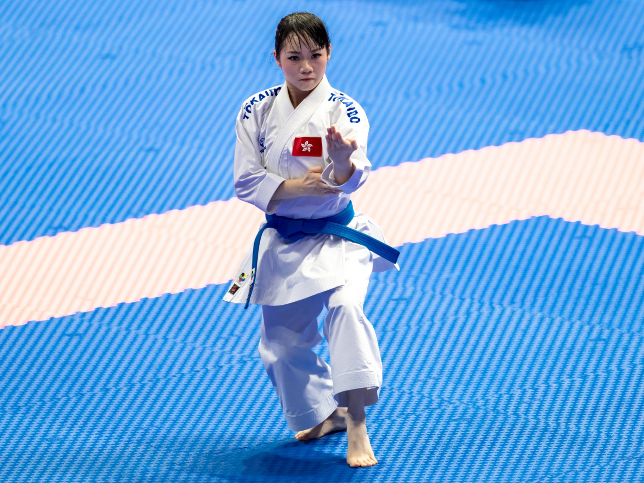 劉慕裳奪得世界錦標賽女子個人形項目冠軍。（港協暨奧委會資料圖片）