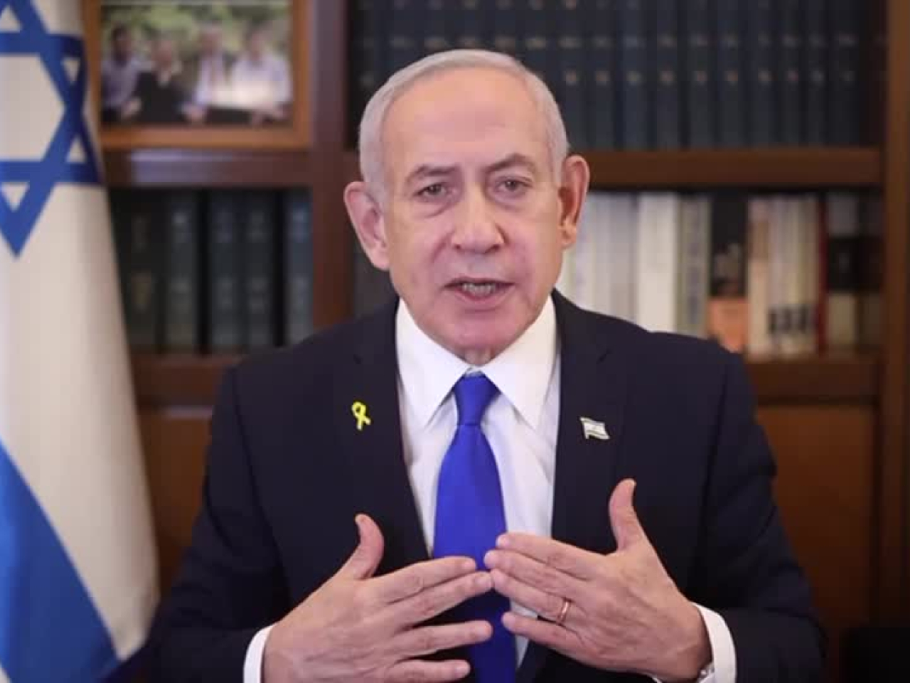Benjamin Netanyahu tells the people of Israel the cases are tearing the nation apart from within. Photo: Reuters