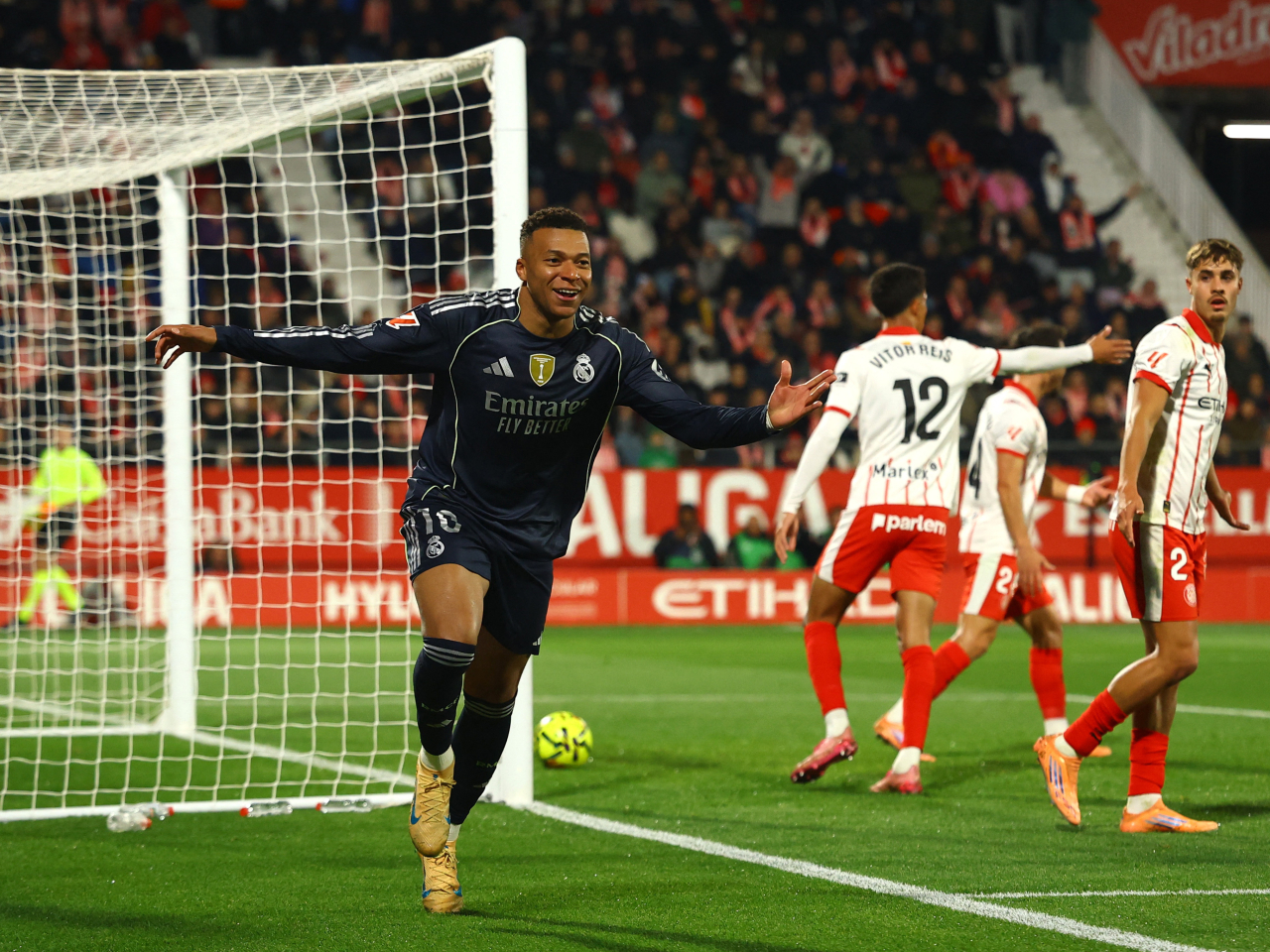 Kylian Mbappe spared Real Madrid's blushes in the second half after converting from the penalty spot. Photo: Reuters