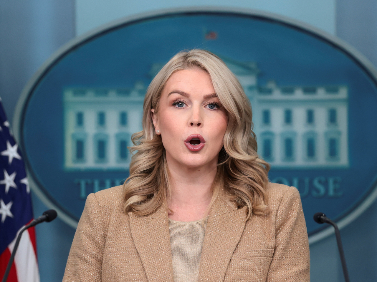 萊維特說，特朗普的心血管成像完全正常。（路透社）