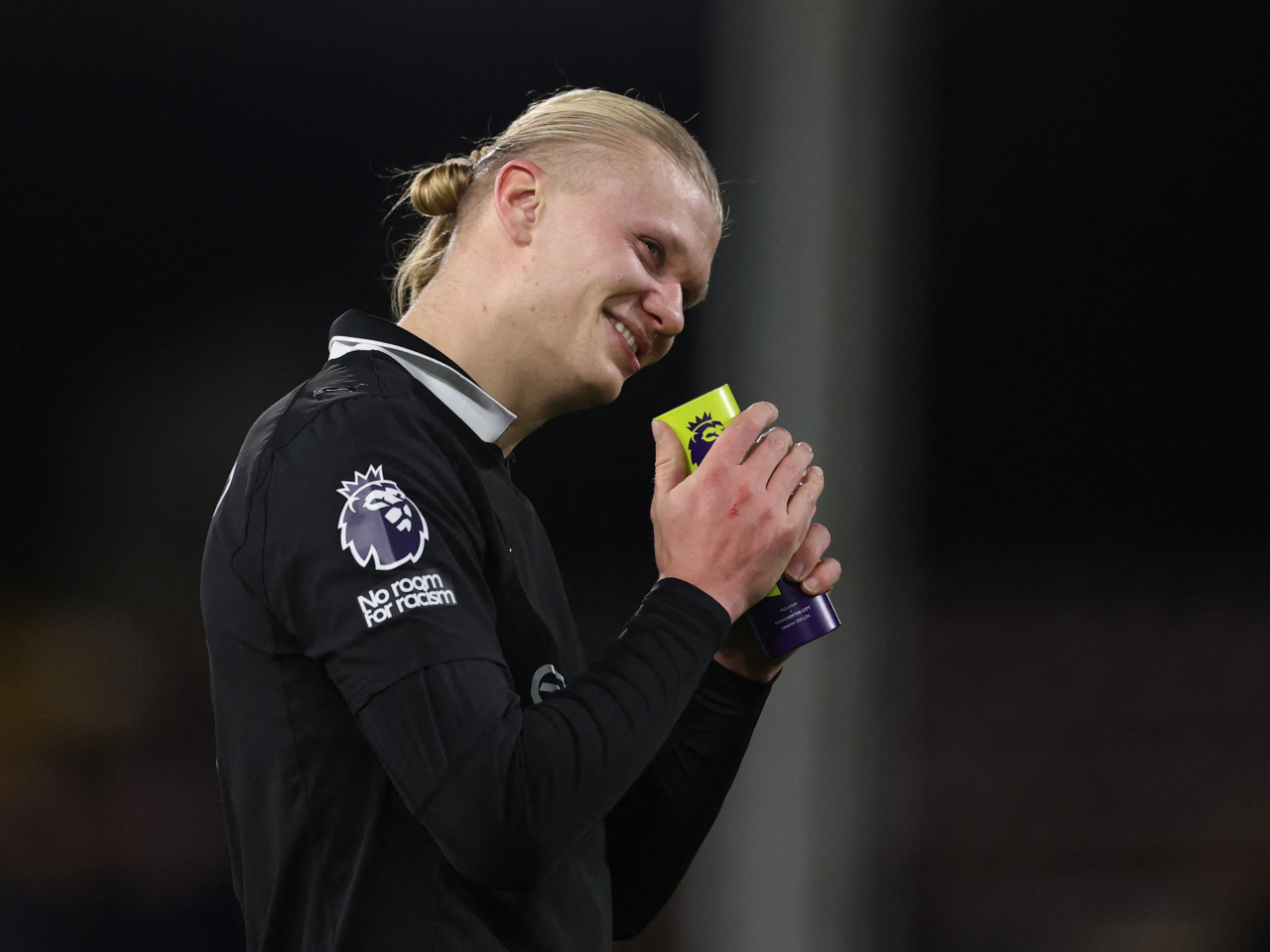 夏蘭特開賽17分鐘就建功，成為英超最快射入100球的球員。（路透社）