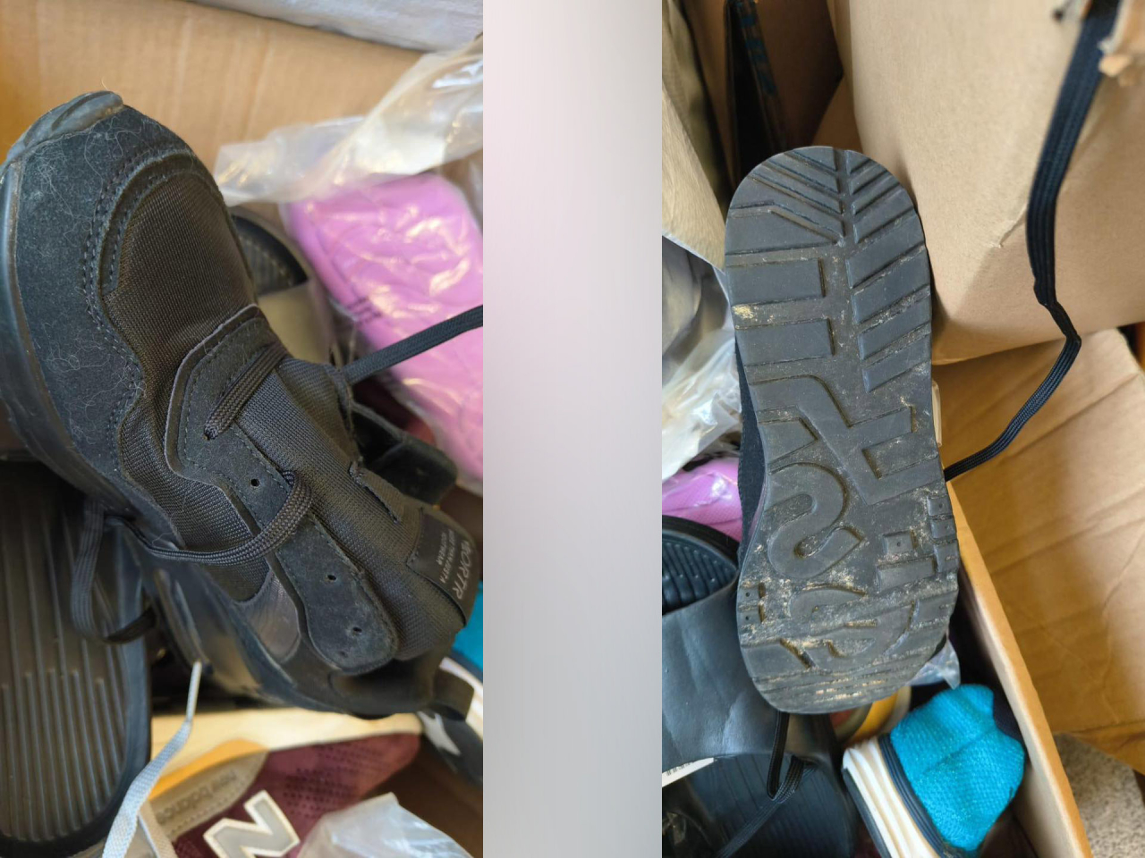 民政事務總署指出相關物品包括大量二手衣服鞋襪，部分滿佈污漬及破爛。（民政事務總署社交網站圖片）