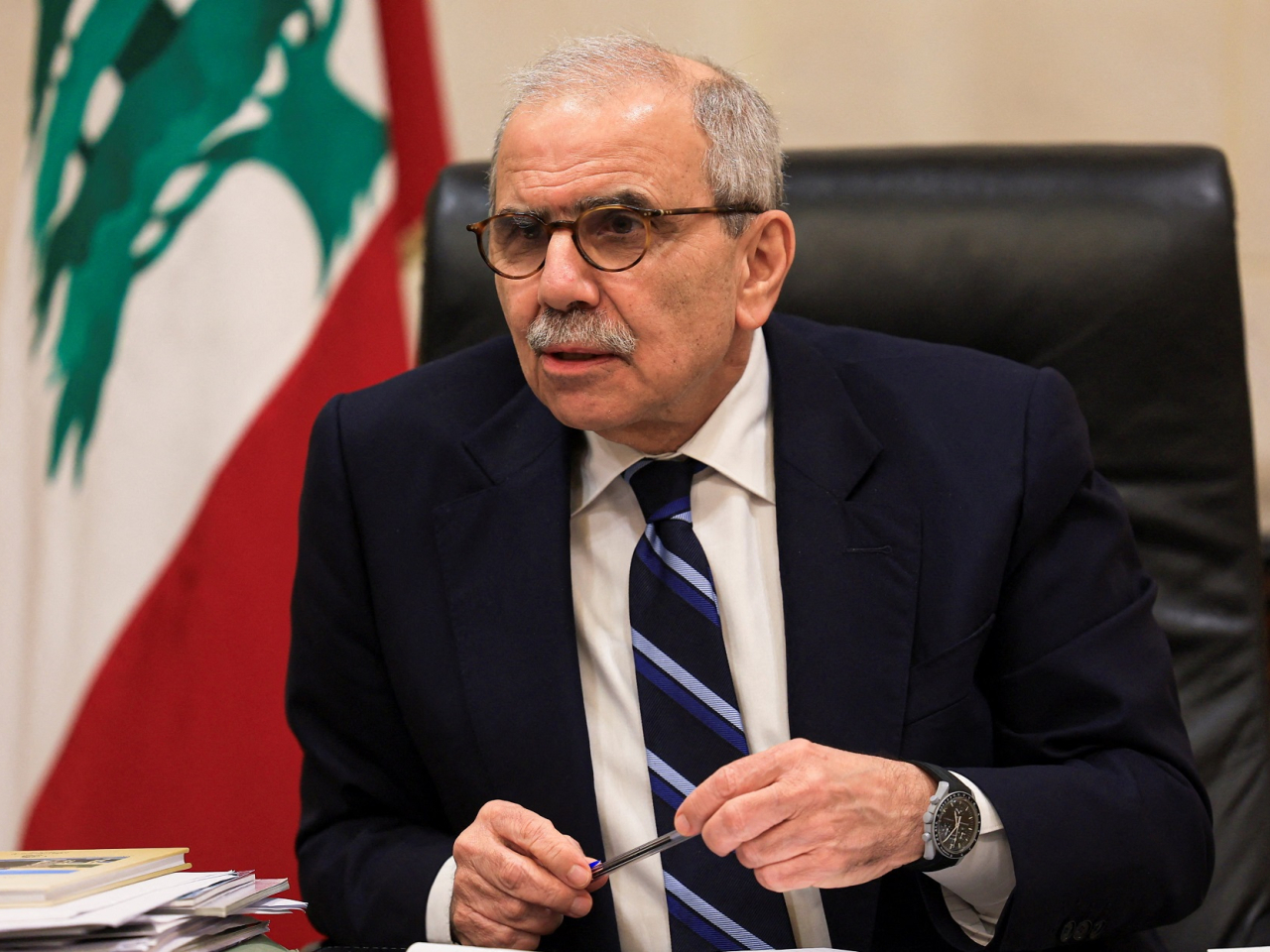 Lebanese Prime Minister Nawaf Salam said the talks were on the cessation of hostilities, the release of hostages, and Israel's withdrawal from his country. Photo: Reuters
