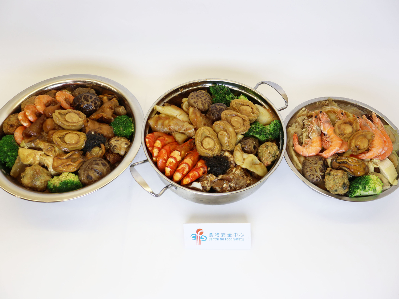 食物安全中心公布盆菜的時令食品調查結果，全部樣本通過檢測。（政府新聞處）